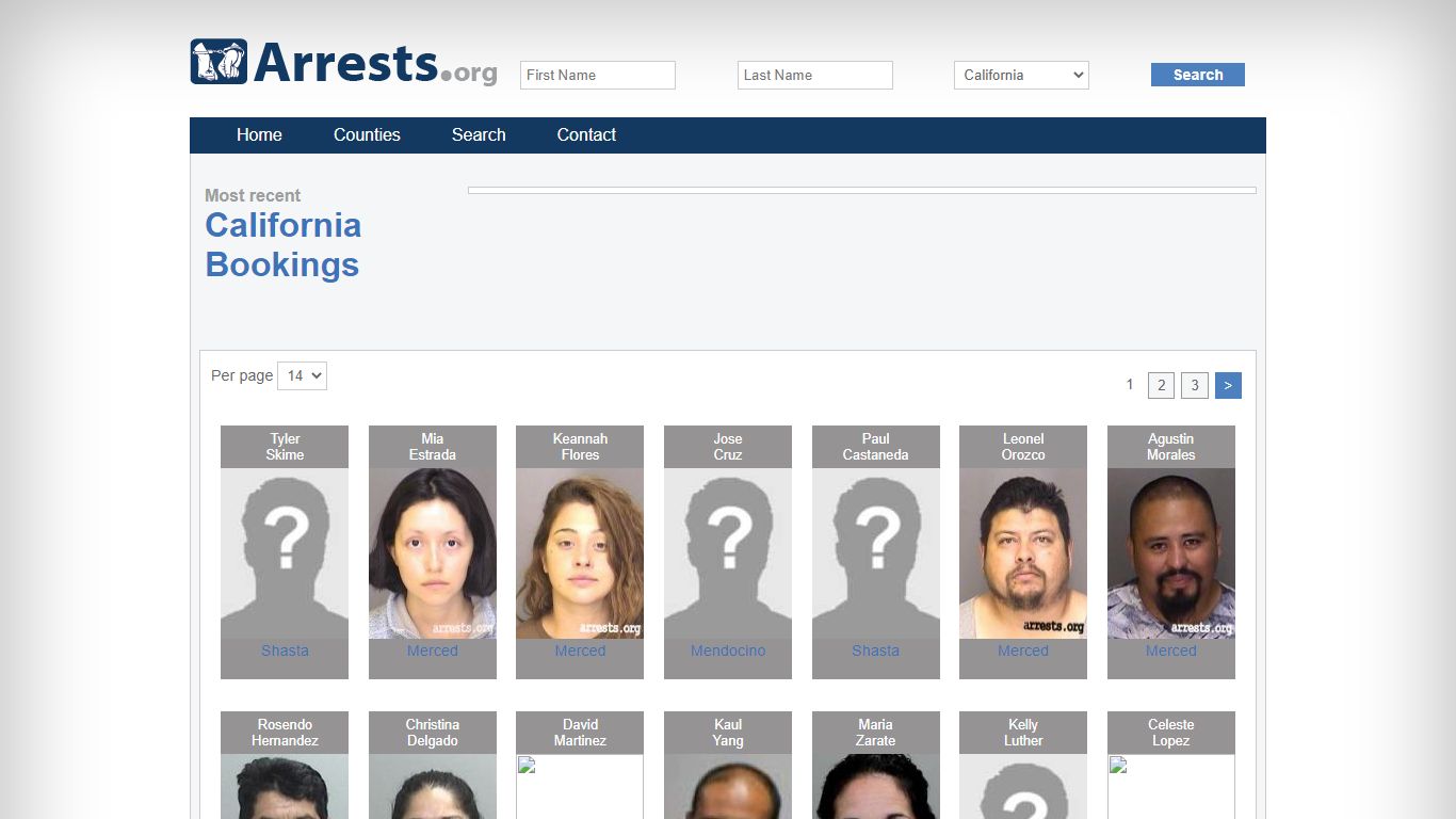 California Arrests and Inmate Search